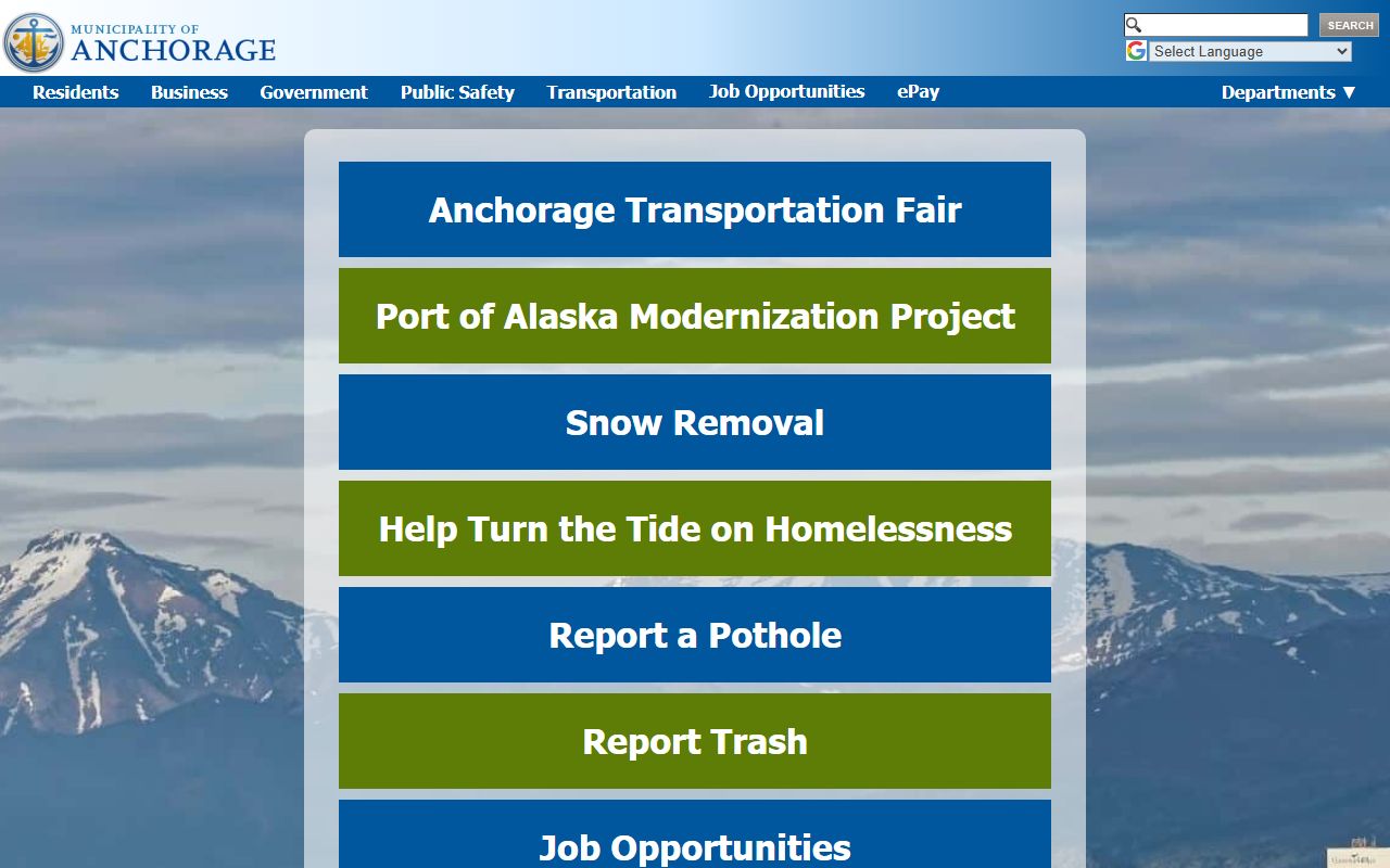 Anchorage Municipality Property Records - Municipality of Anchorage online property search portal
