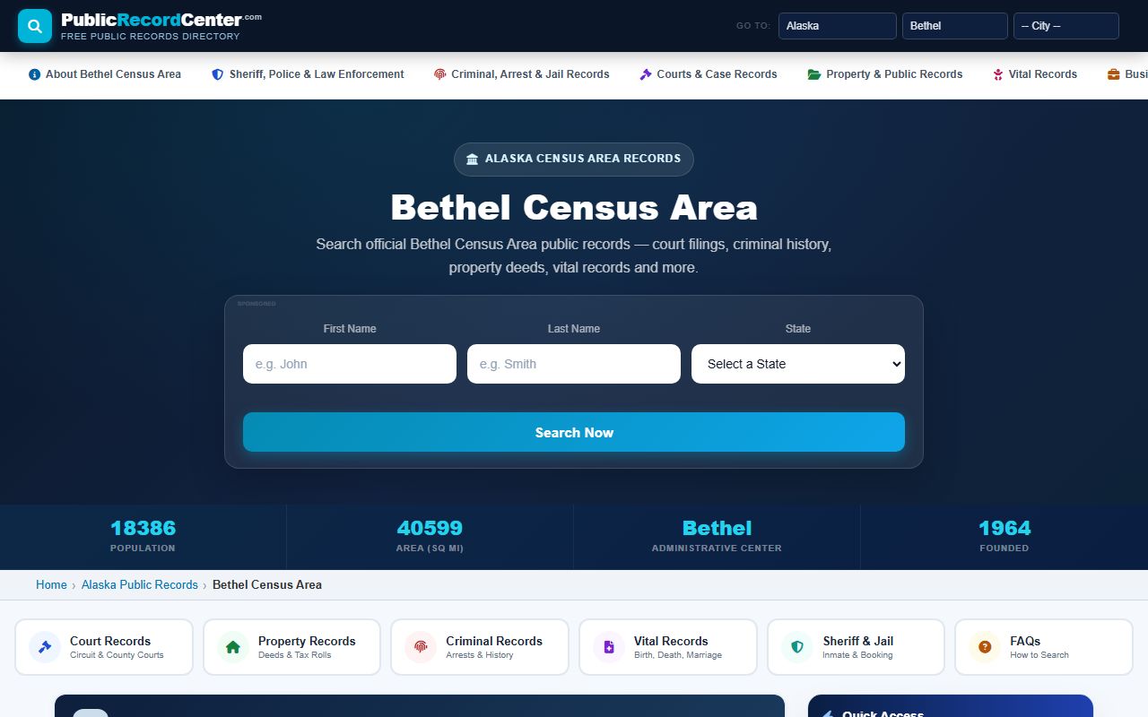 Bethel Census Area Property Records - property research and land record search methods