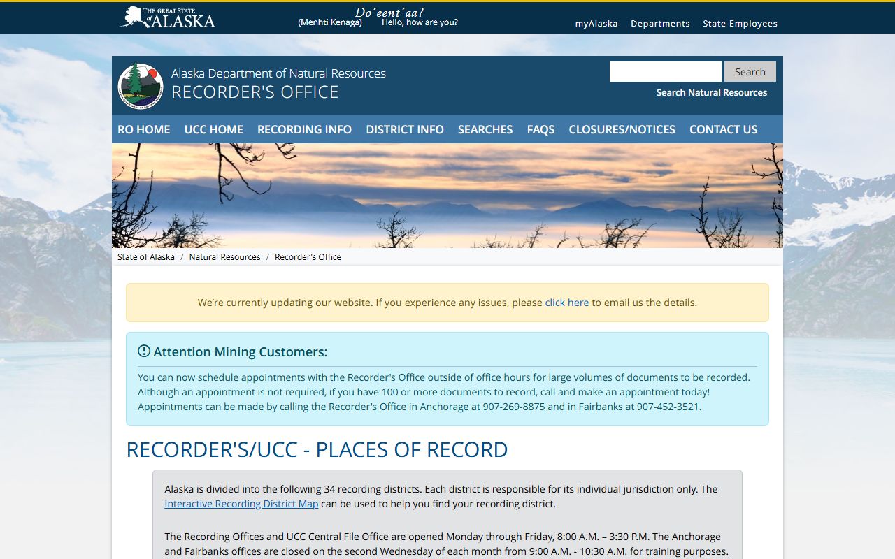 Wrangell City and Borough Alaska DNR recording district