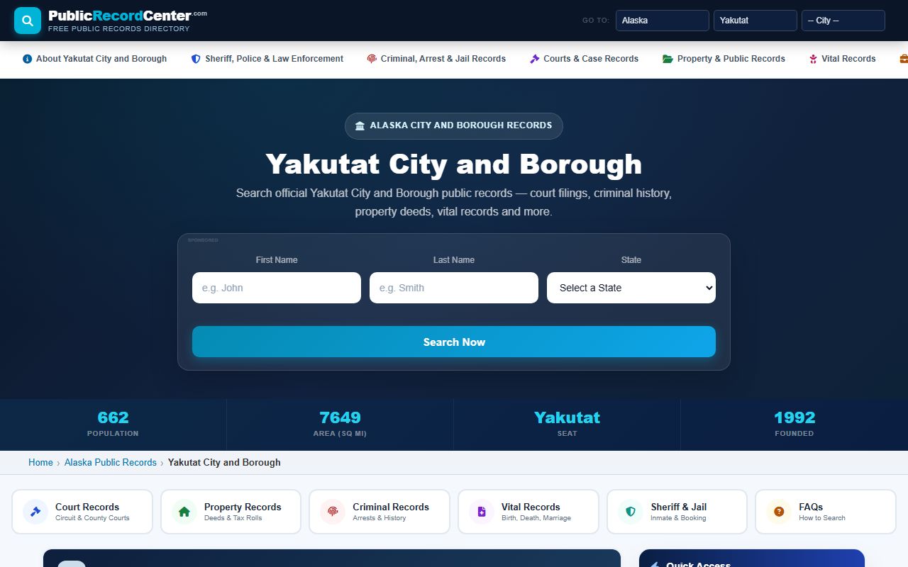 Yakutat City and Borough property records